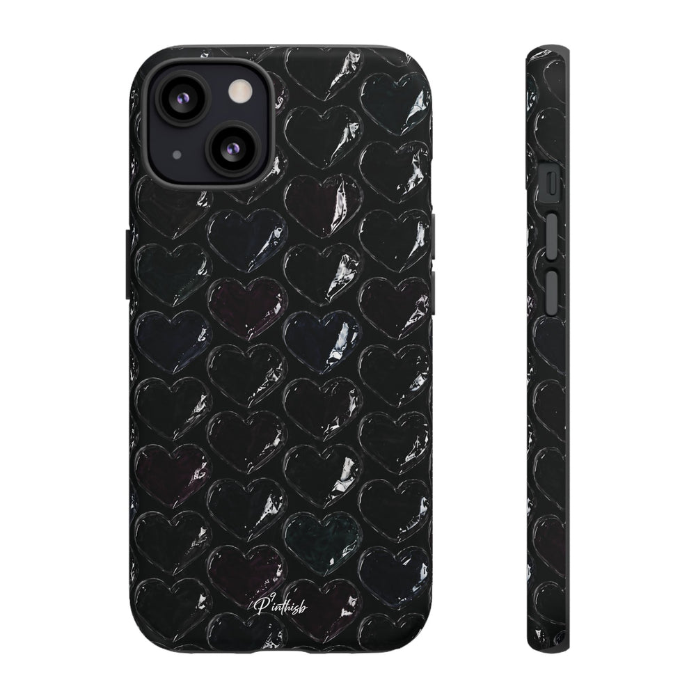 Black Pop Hearts Tough Case