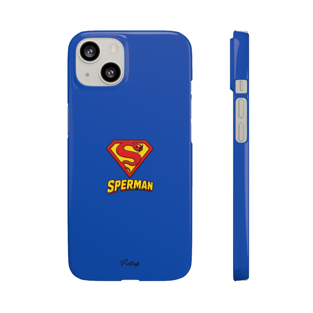 "SPERMAN" Parody Logo Snap Phone Case