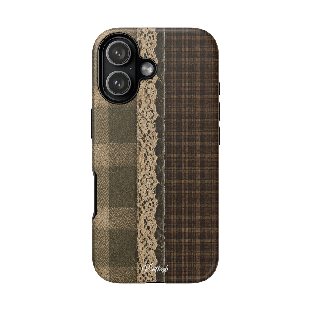 Plaid Lace Tough Phone Case