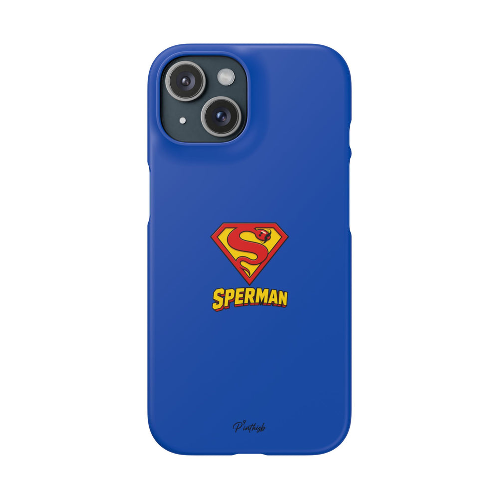 "SPERMAN" Parody Logo Snap Phone Case