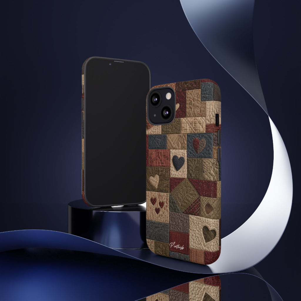 Patchwork Hearts Phone Case