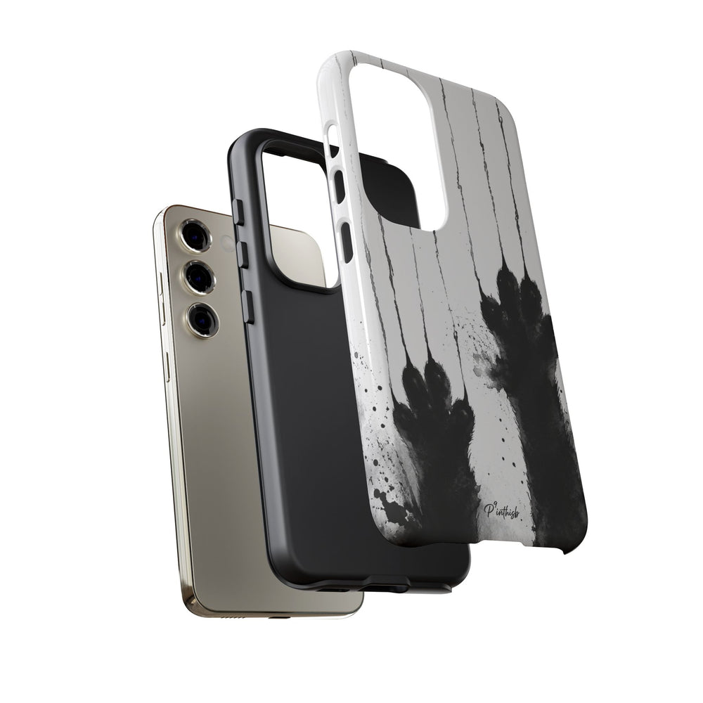 Black Ink Paw Print Tough Case
