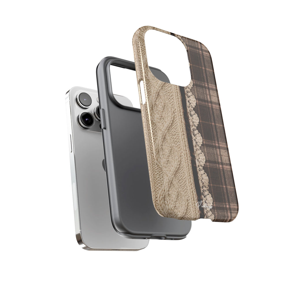 Cozy Plaid Knit Tough Phone Case