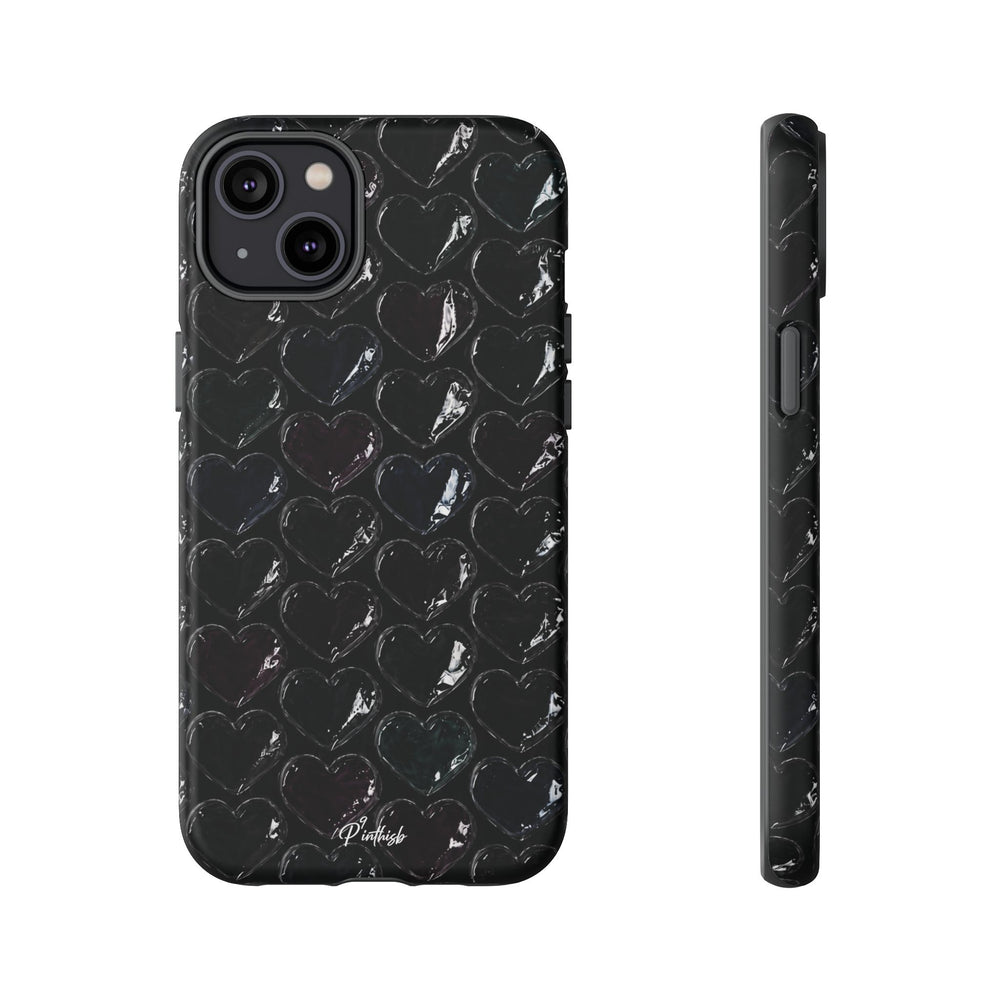 Black Pop Hearts Tough Case