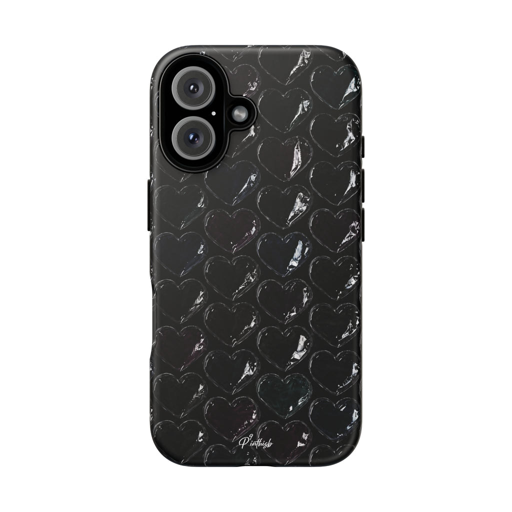 Black Pop Hearts Tough Case