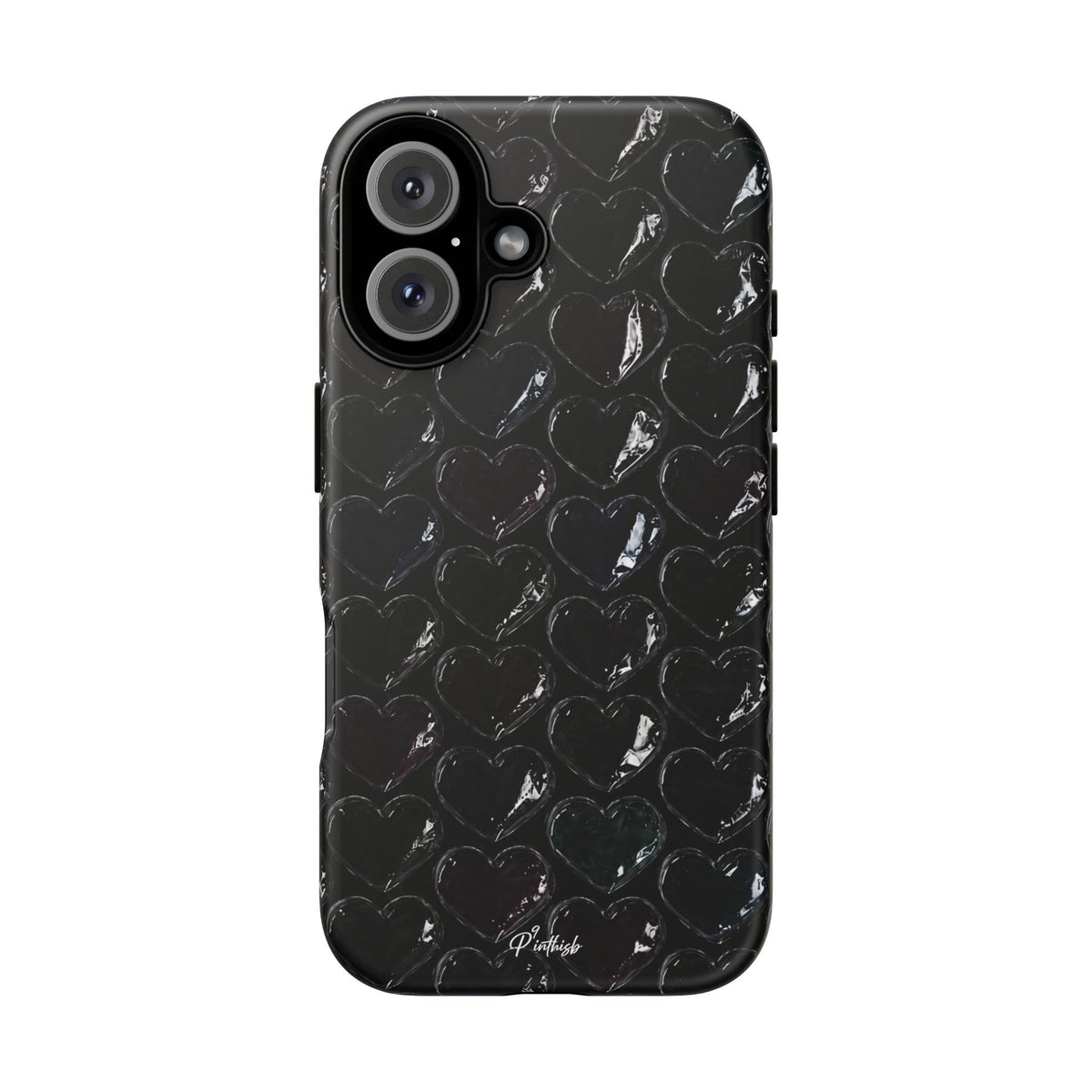 Black Pop Hearts Tough Case
