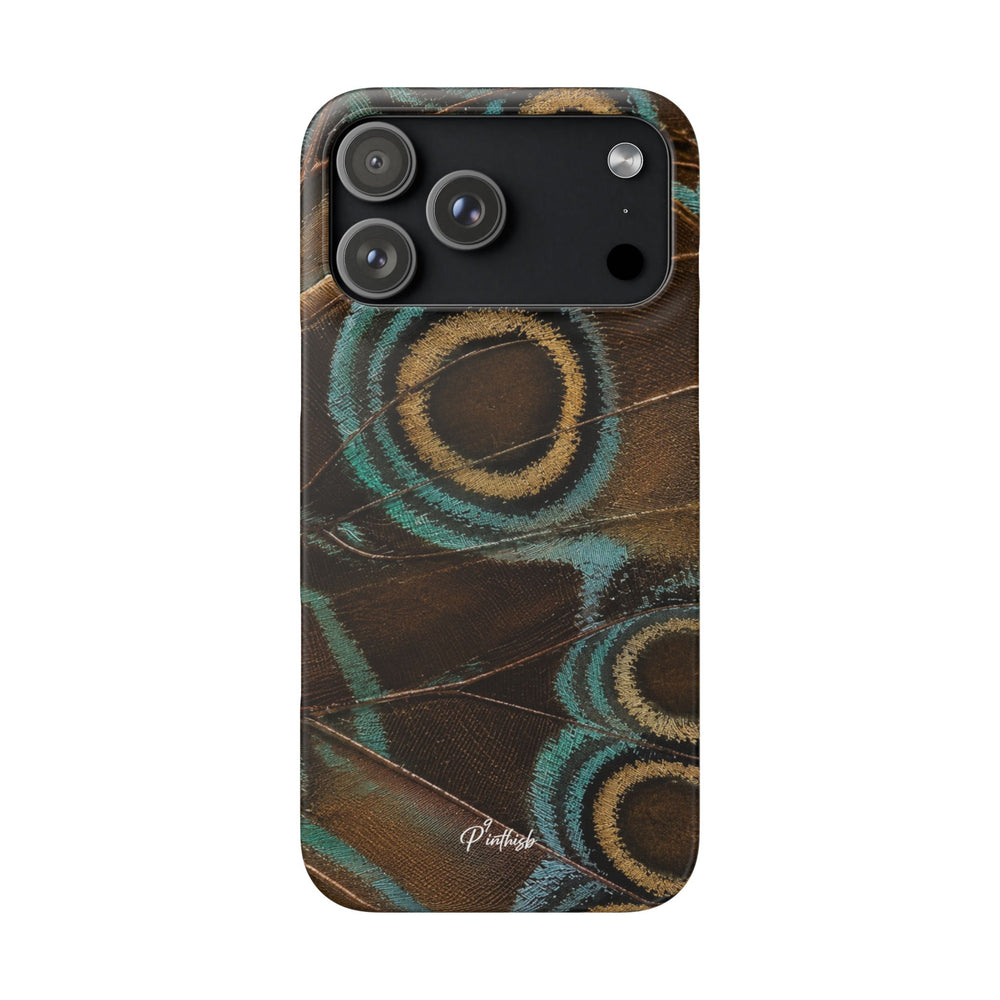 Peacock Feather Pattern Snap Case