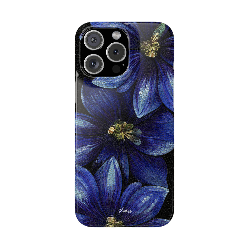 Blue Floral Snap Case