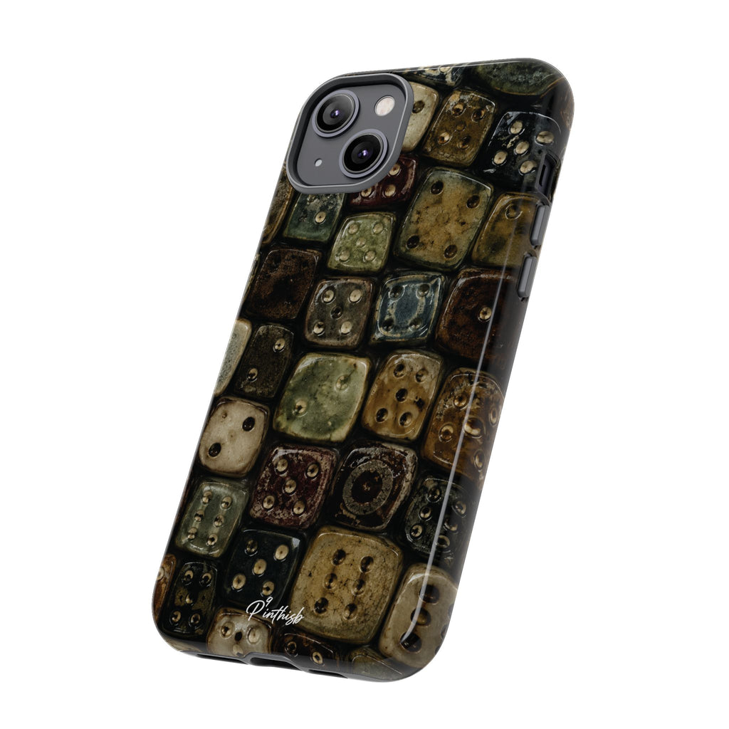 Vintage Dice Tile Phone Case