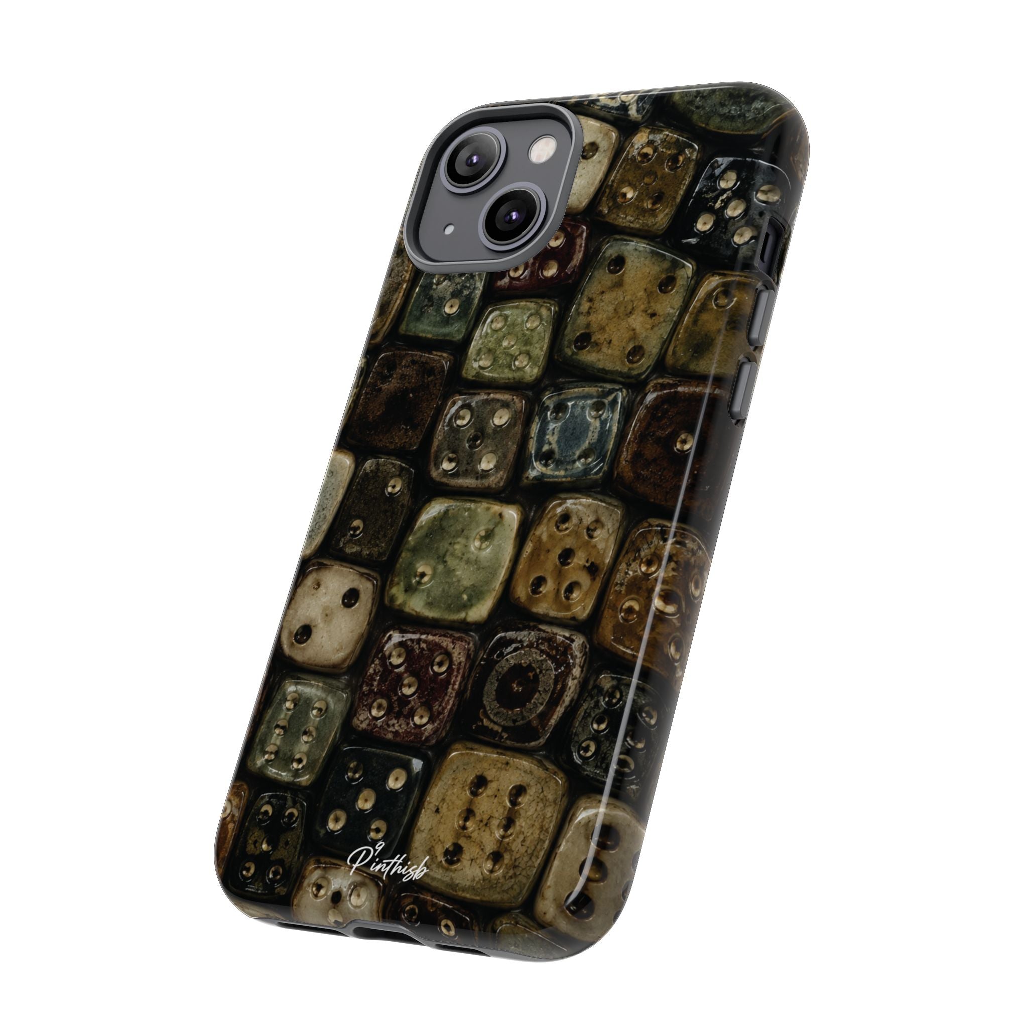 Vintage Dice Tile Phone Case