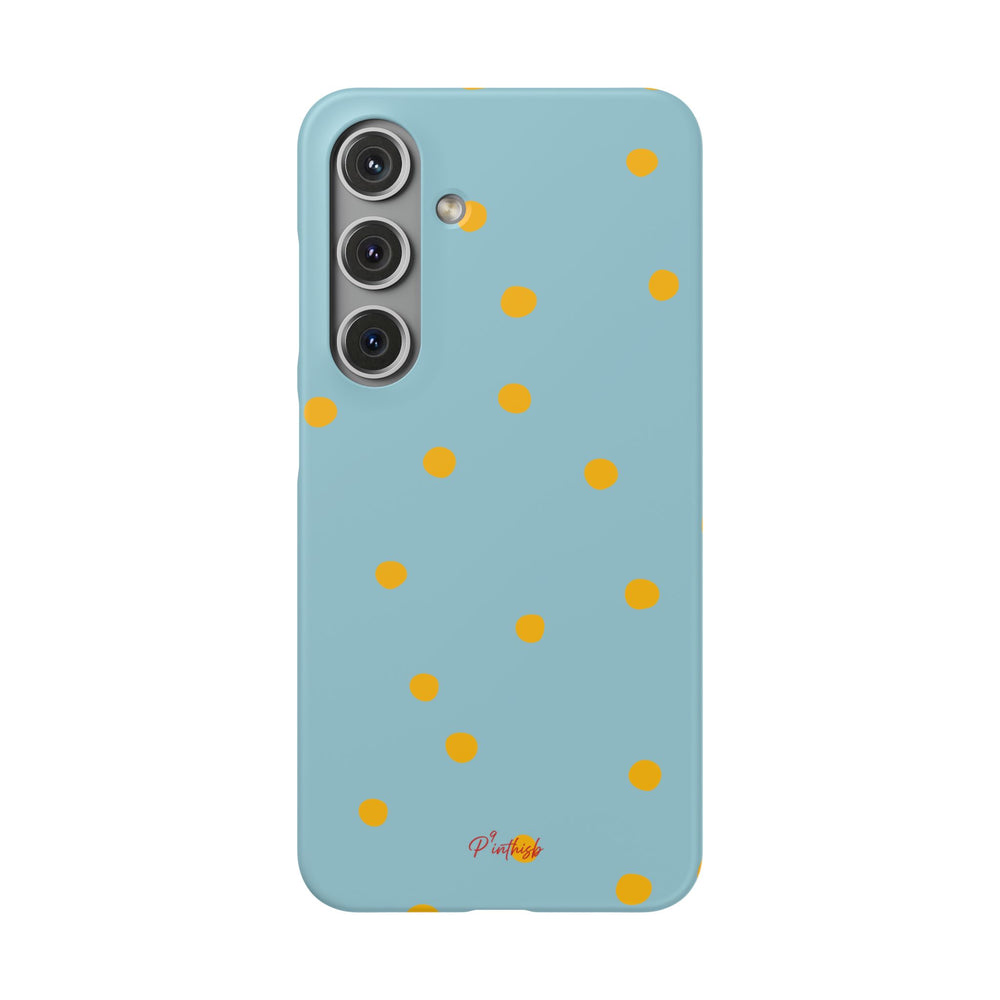 Blue & Yellow Polka Dot Snap Phone Case