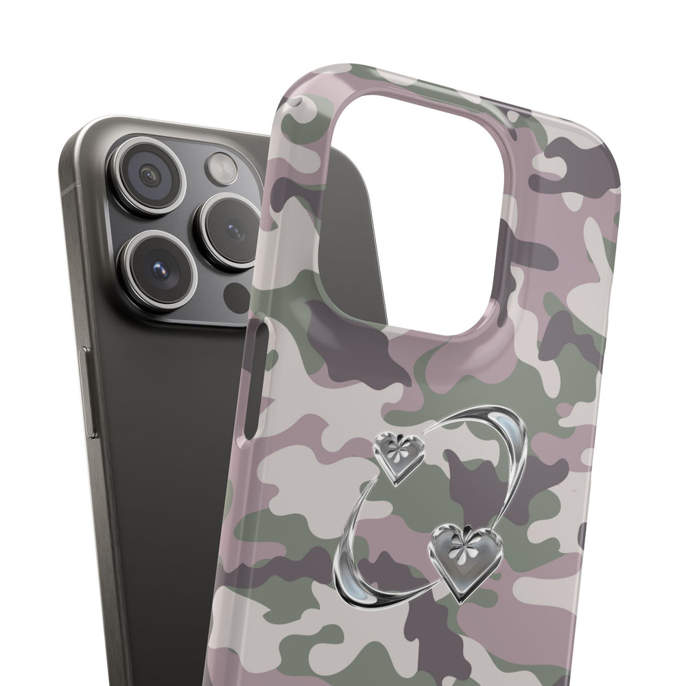 Camouflage Heart Snap Phone Case