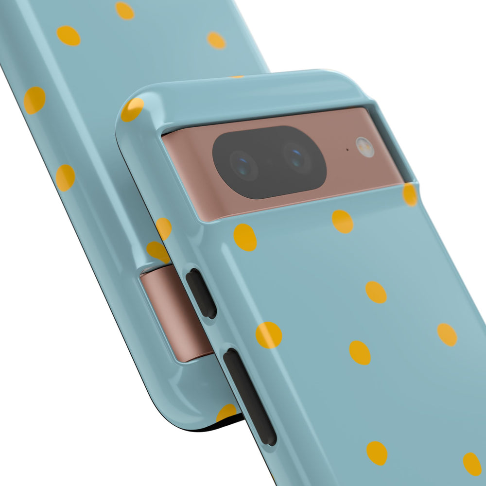 Blue & Yellow Polka Dot Tough Phone Case