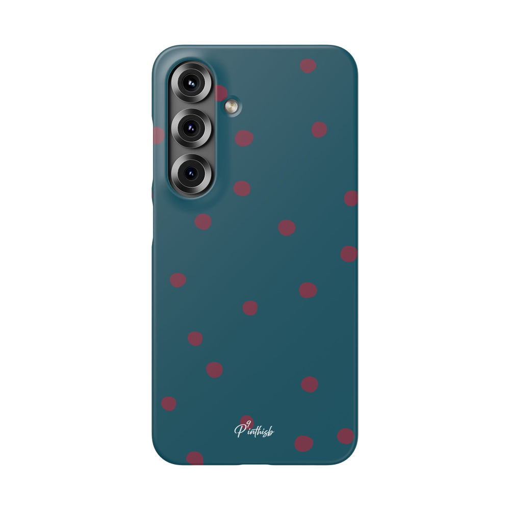 Teal & Burgundy Polka Dot Snap Phone Case