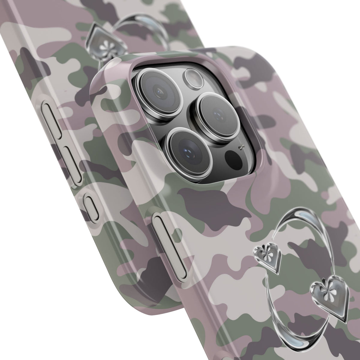 Camouflage Heart Snap Phone Case