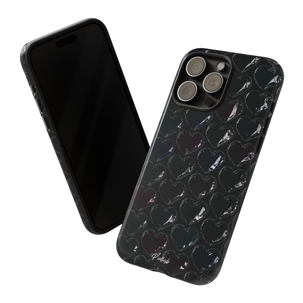 Black Pop Hearts Tough Case