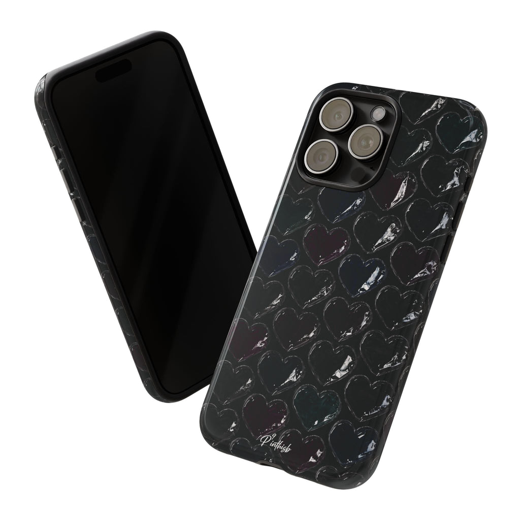 Black Pop Hearts Tough Case