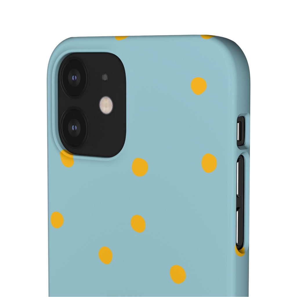 Blue & Yellow Polka Dot Snap Phone Case