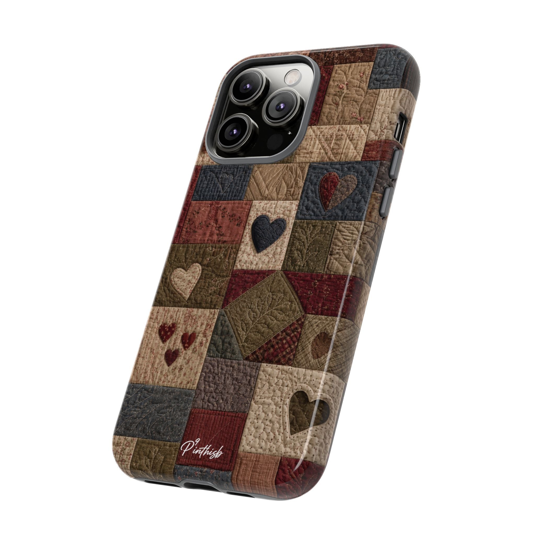 Patchwork Hearts Phone Case