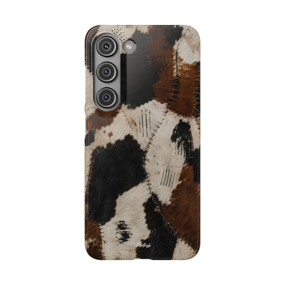 Brown & Black Animal Print Snap Case