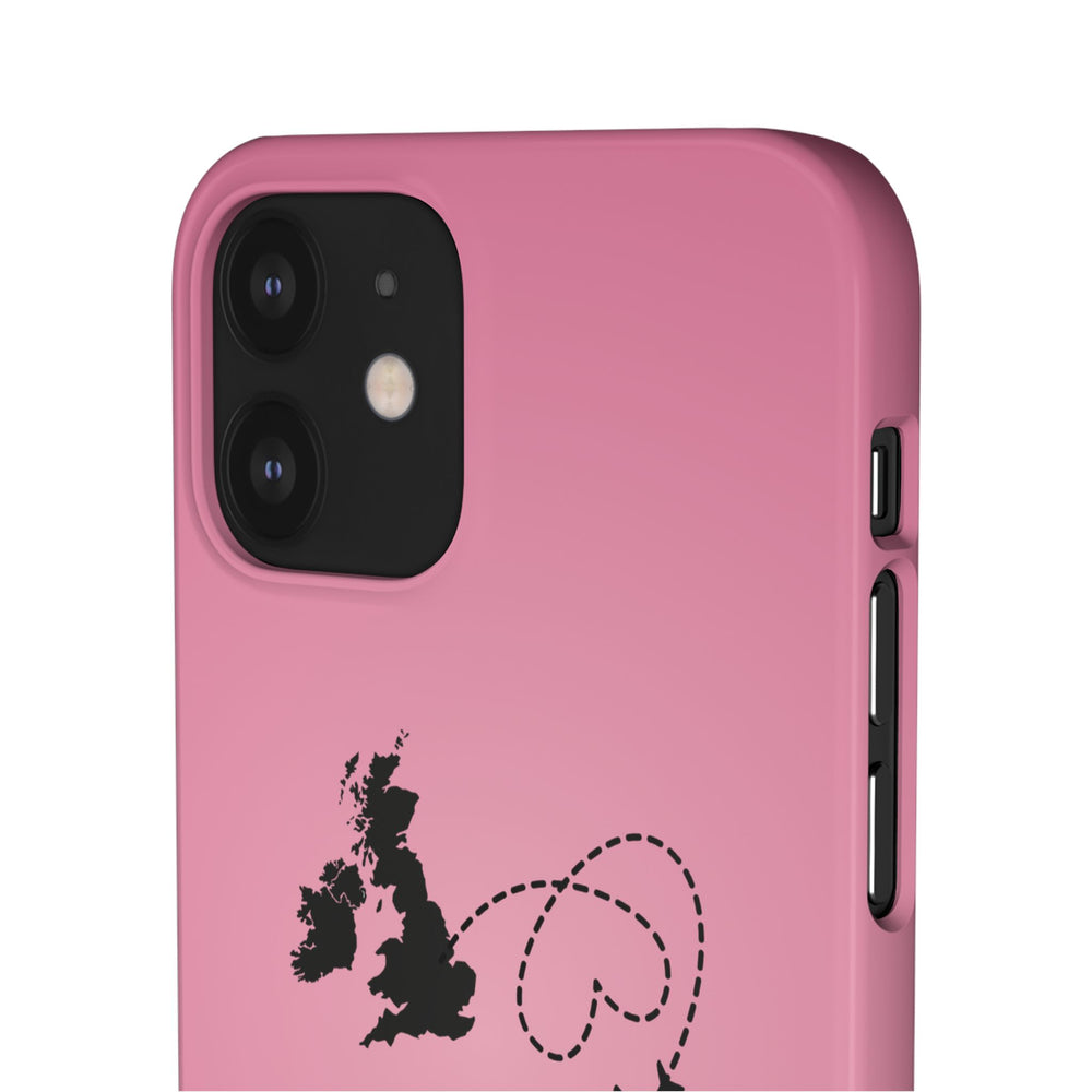 UK to Albania Pink Snap Phone Case