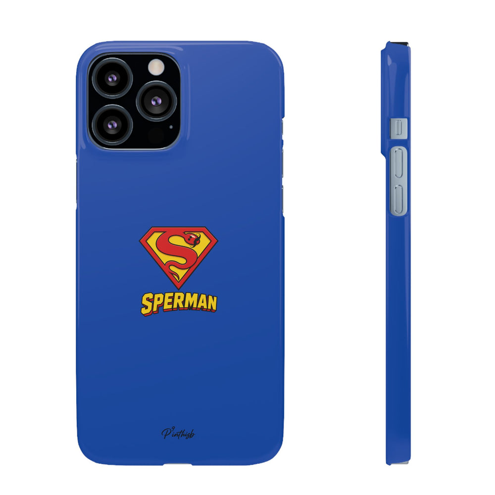 "SPERMAN" Parody Logo Snap Phone Case