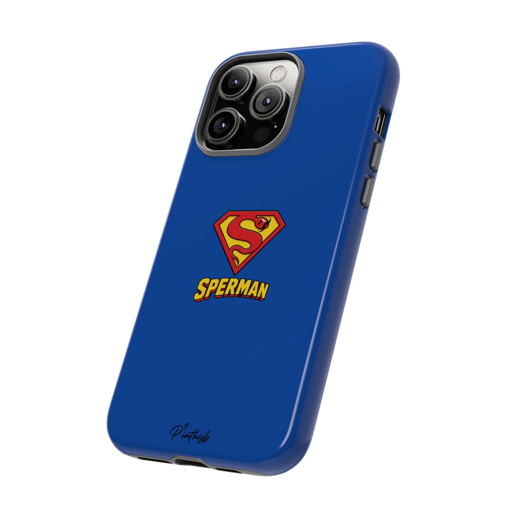 "SPERMAN" Parody Logo Tough Phone Case