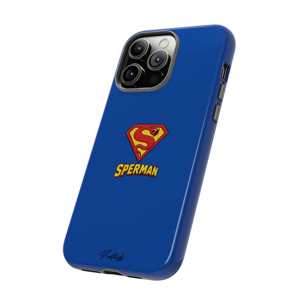 "SPERMAN" Parody Logo Tough Phone Case