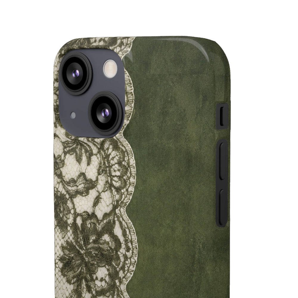 Olive Lace Snap Case