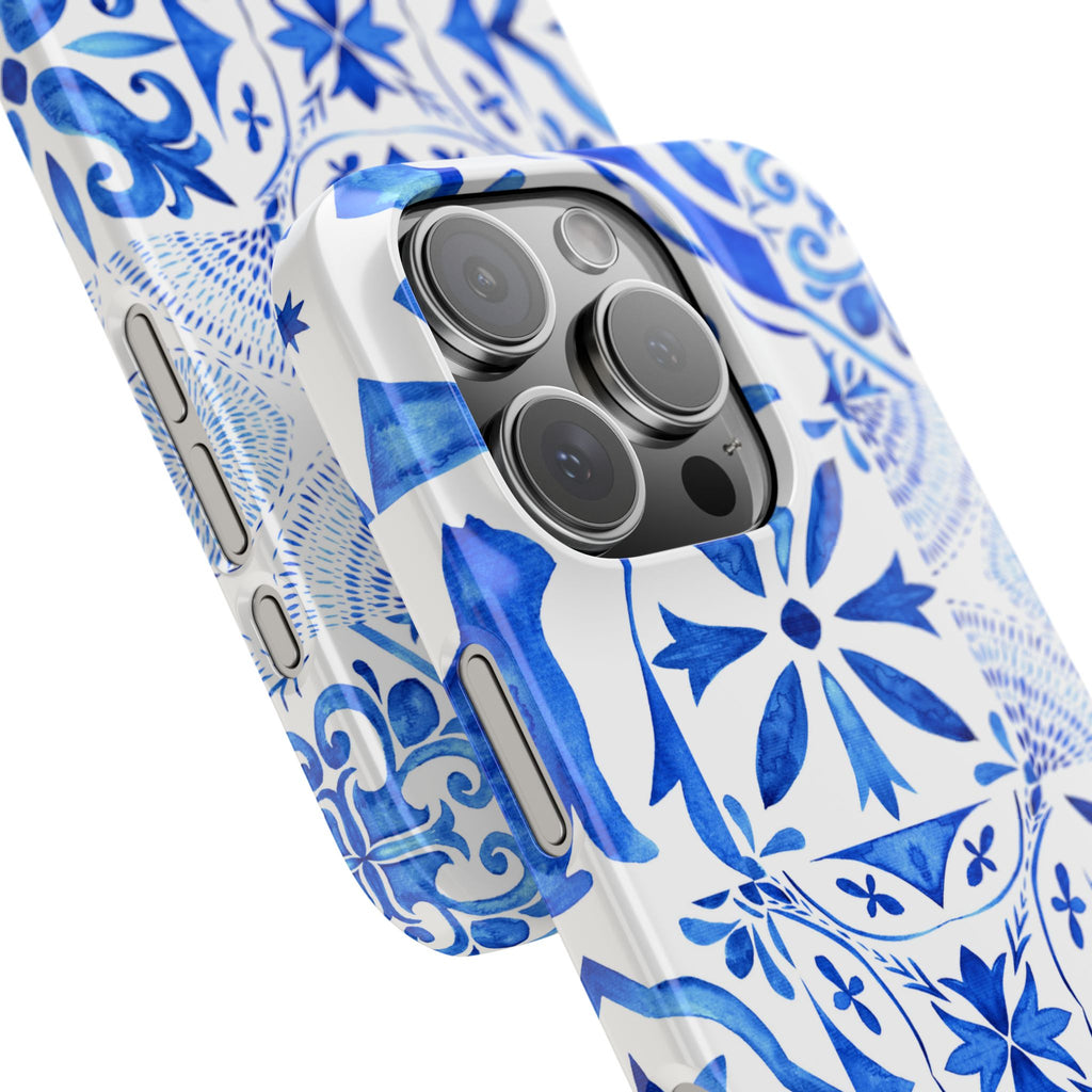Blue Tile Pattern Snap Phone Case