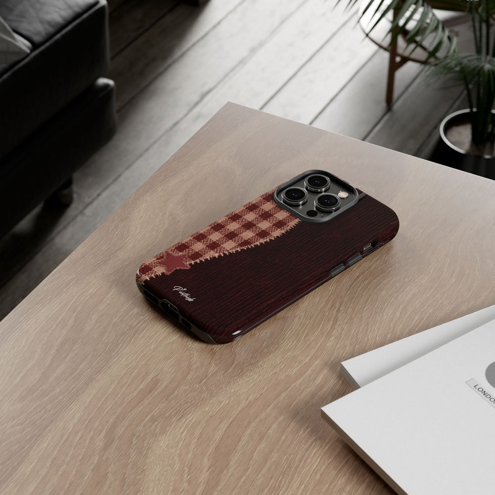 Rustic Plaid Stars Phone Case