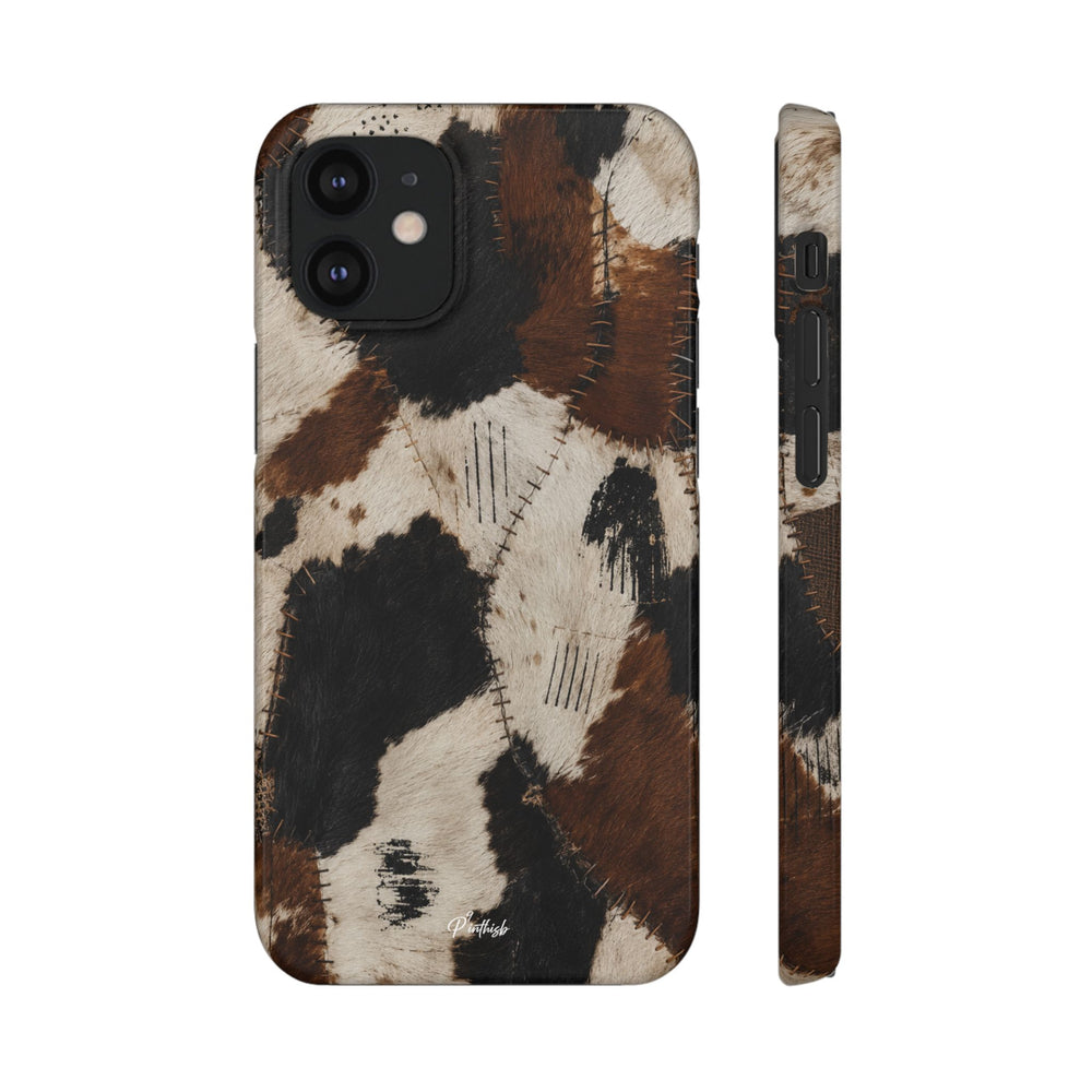 Brown & Black Animal Print Snap Case