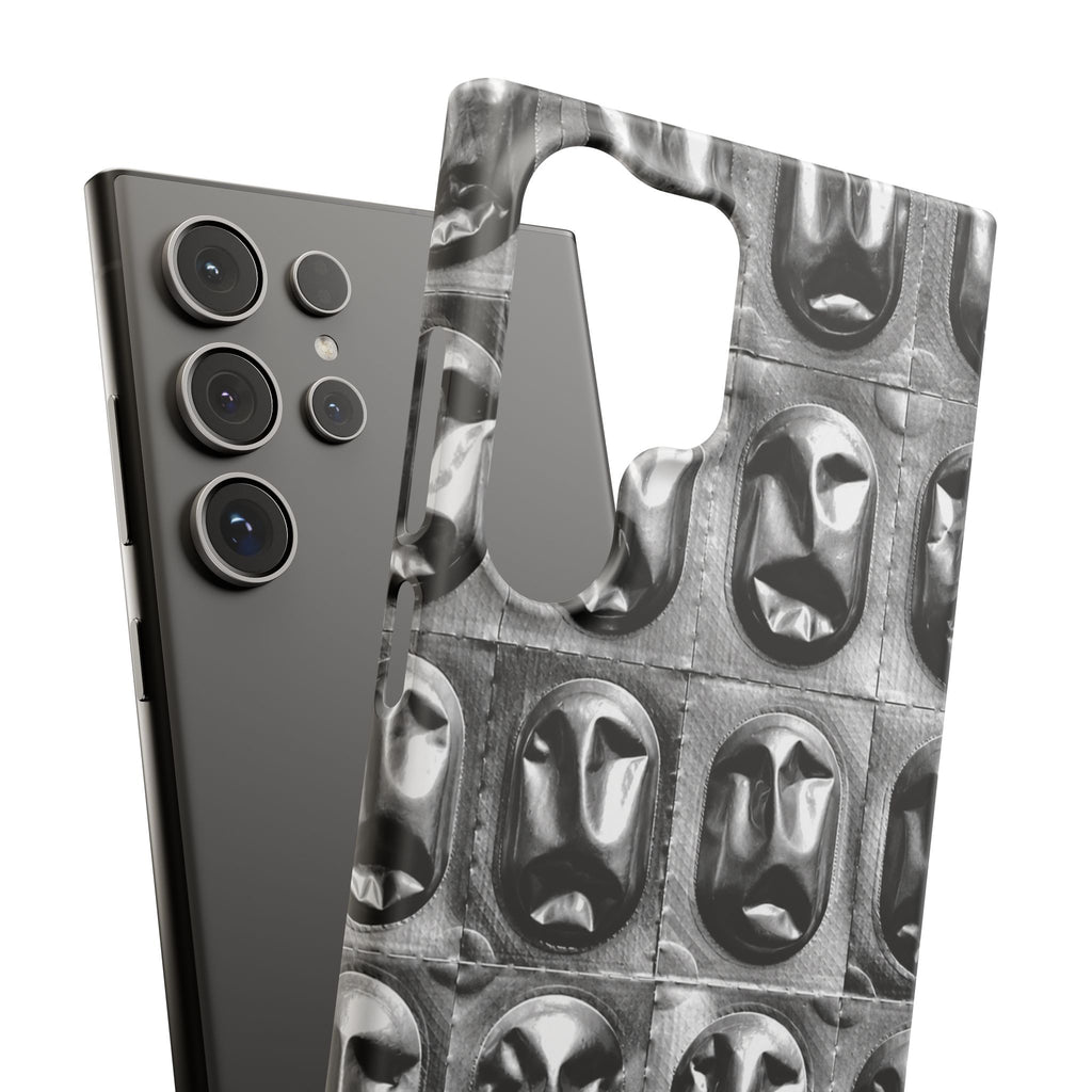 Metallic Mask Grid Snap Case