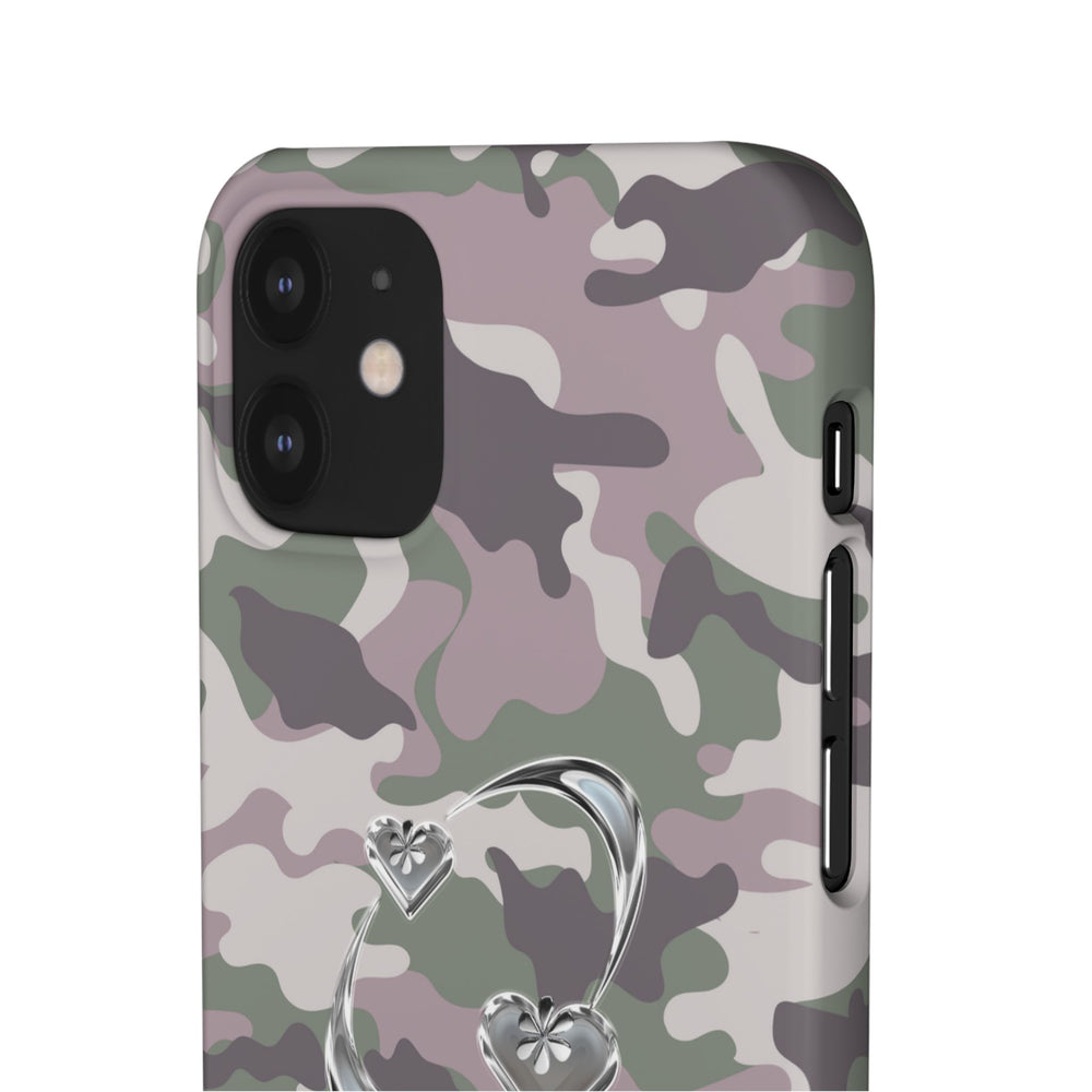 Camouflage Heart Snap Phone Case