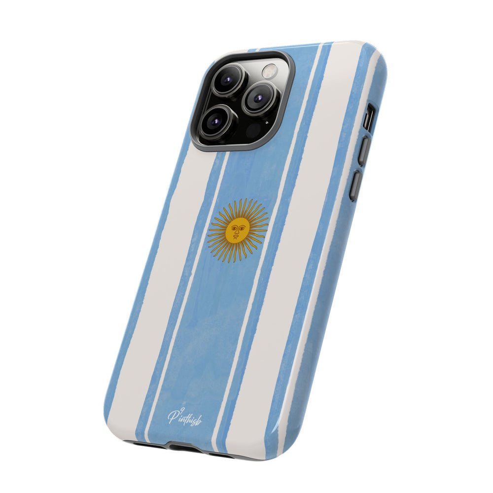 Argentina Flag Tough Phone Case – Blue White Striped Sun Protector