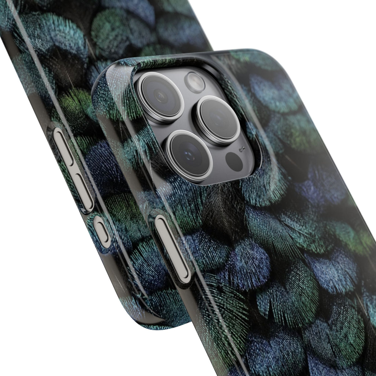 Iridescent Feather Snap Case