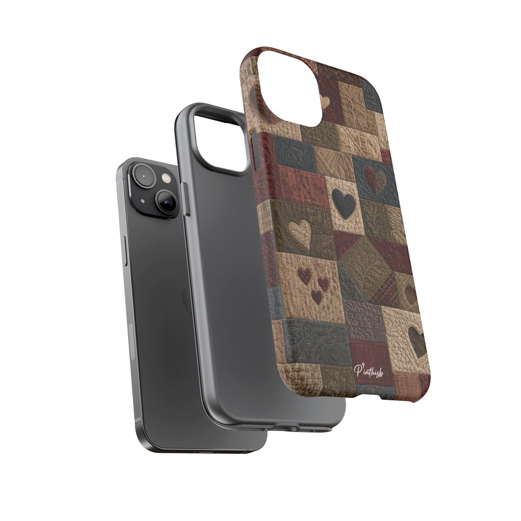 Patchwork Hearts Phone Case