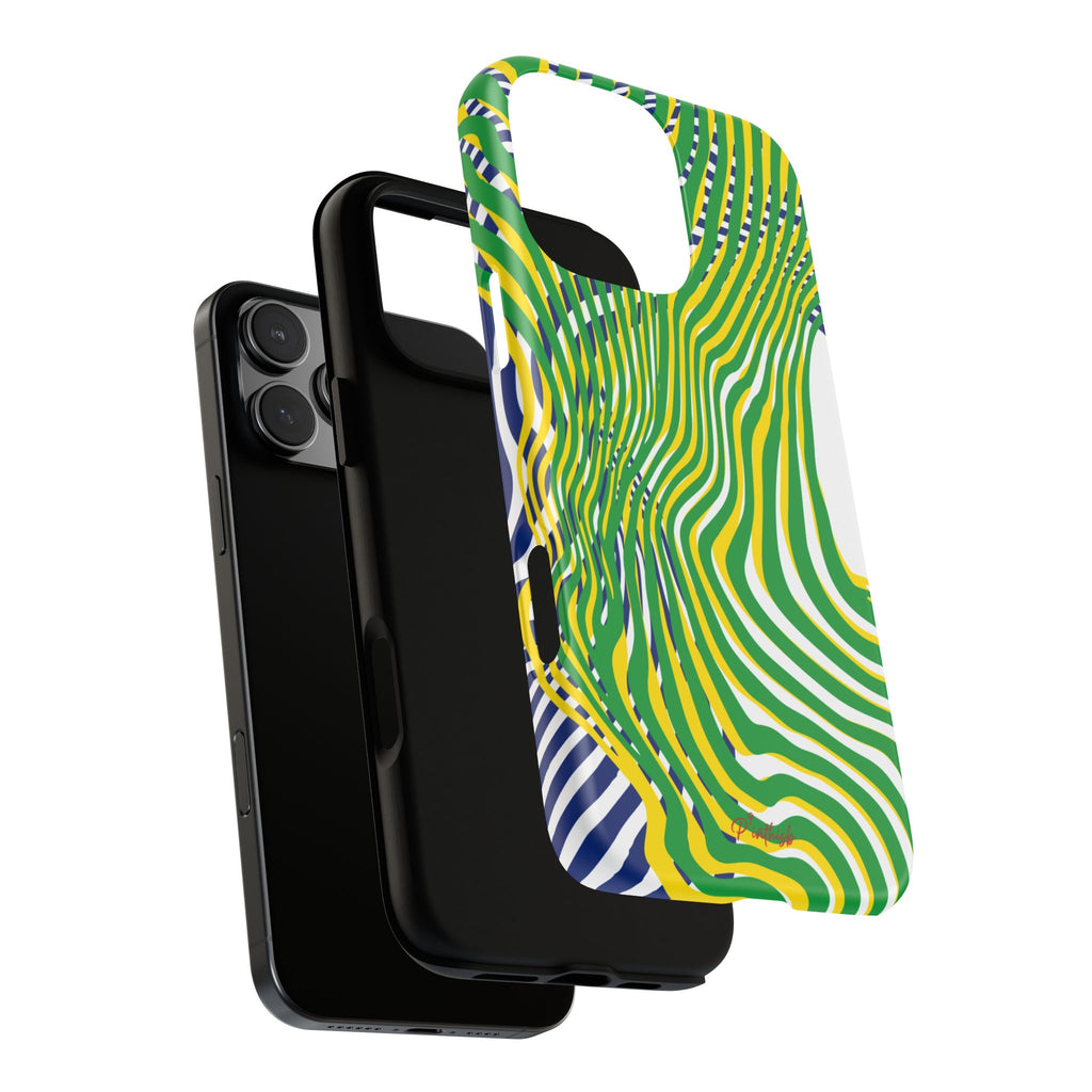 Abstract Green Wave Phone Case