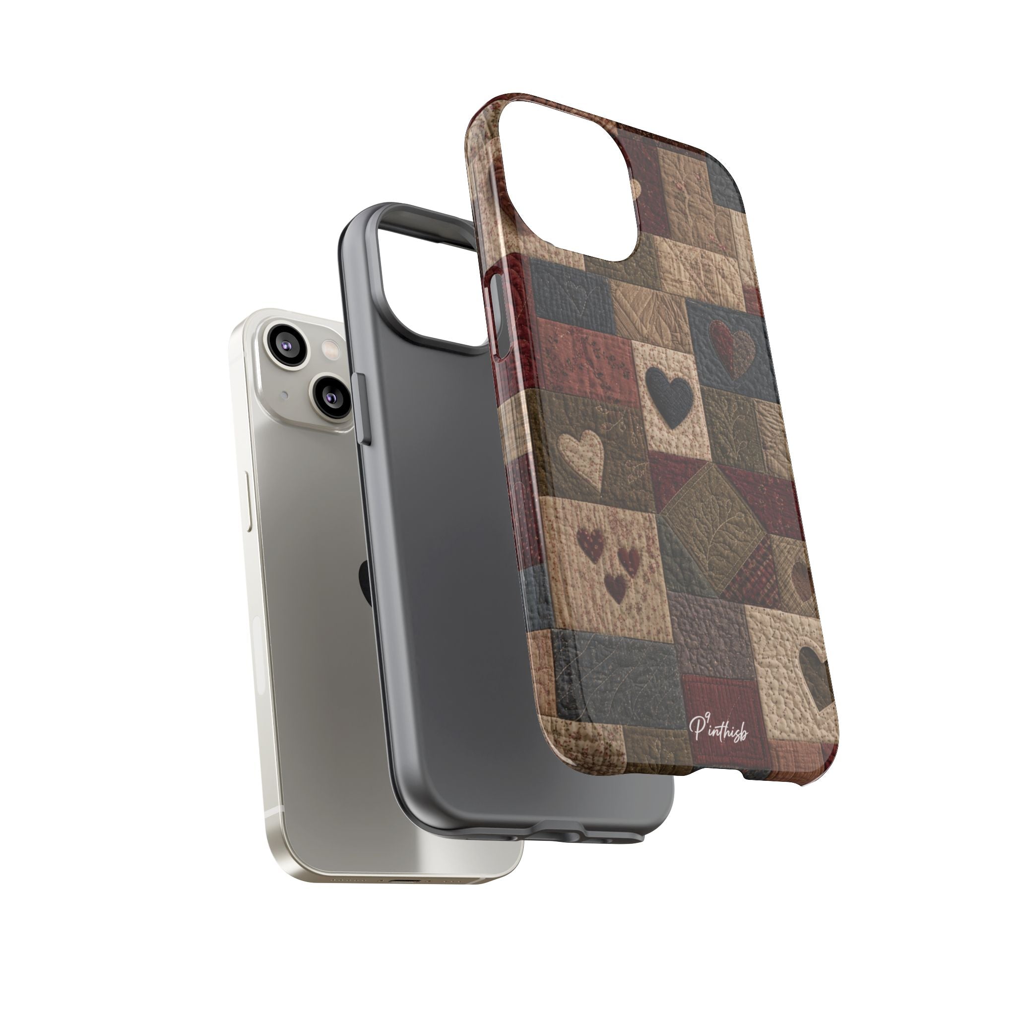 Patchwork Hearts Phone Case
