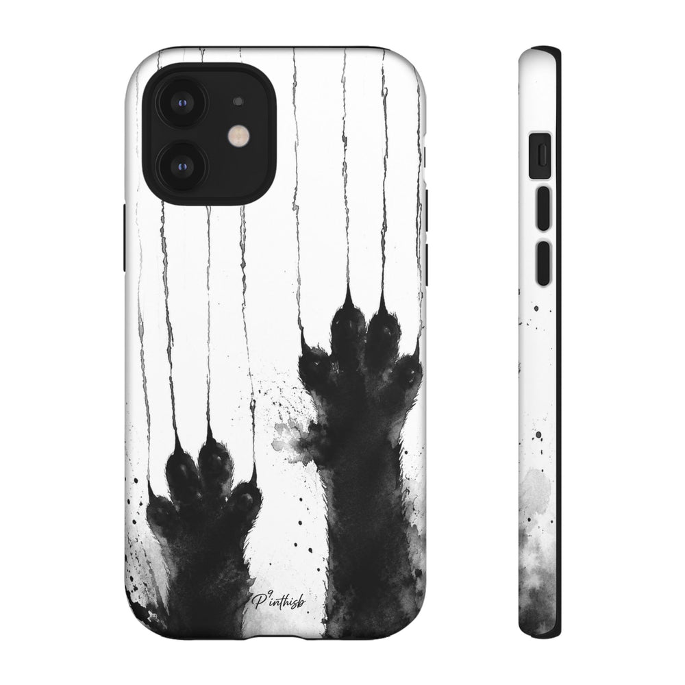 Black Ink Paw Print Tough Case