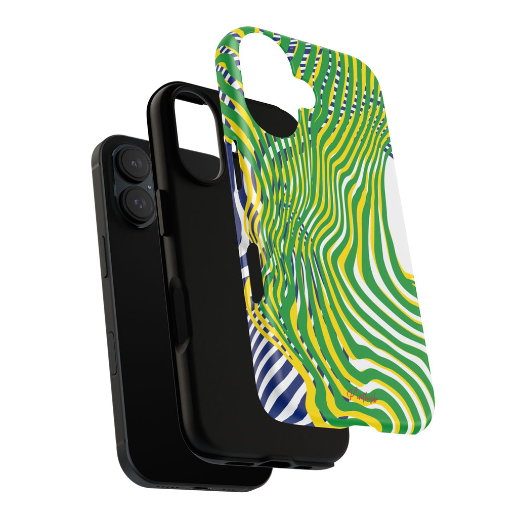 Abstract Green Wave Phone Case