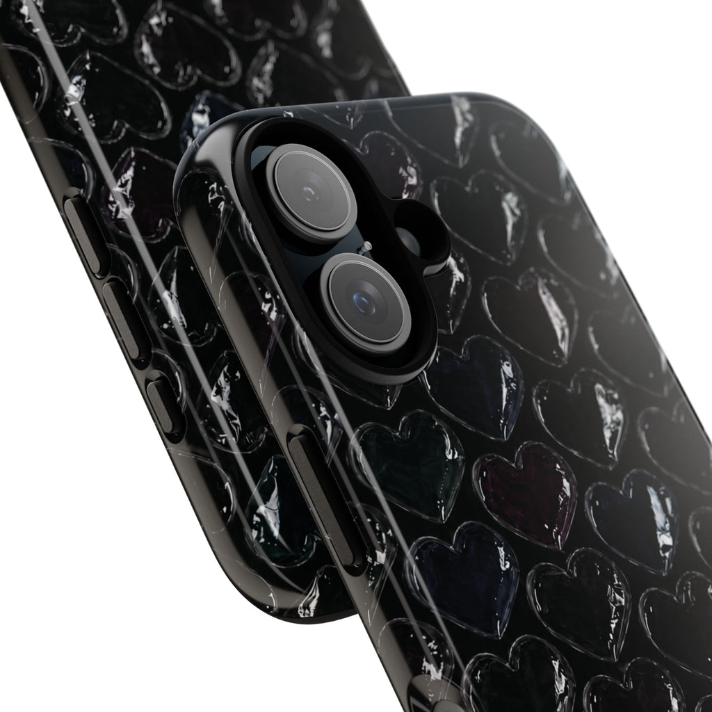 Black Pop Hearts Tough Case