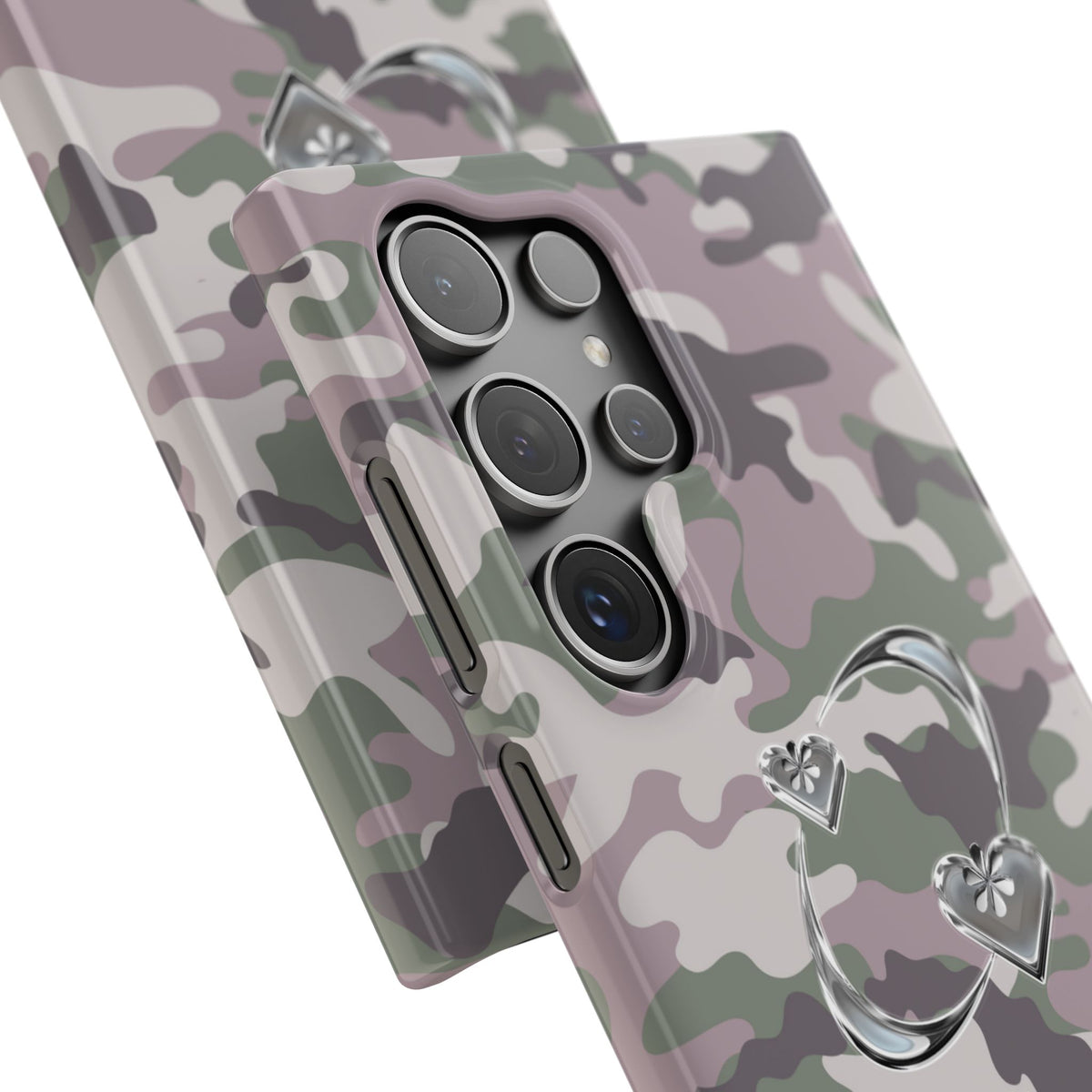 Camouflage Heart Snap Phone Case