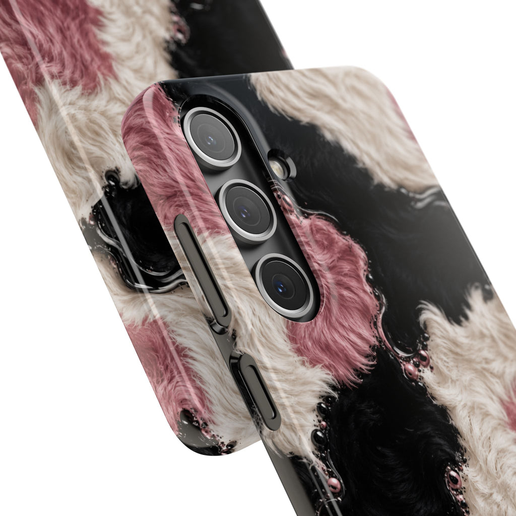 Cow Print Swirl Snap Case