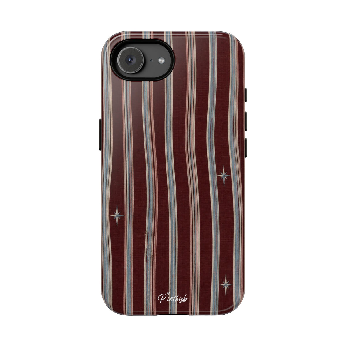 Retro Red & Cream with Star Accents Phone Case