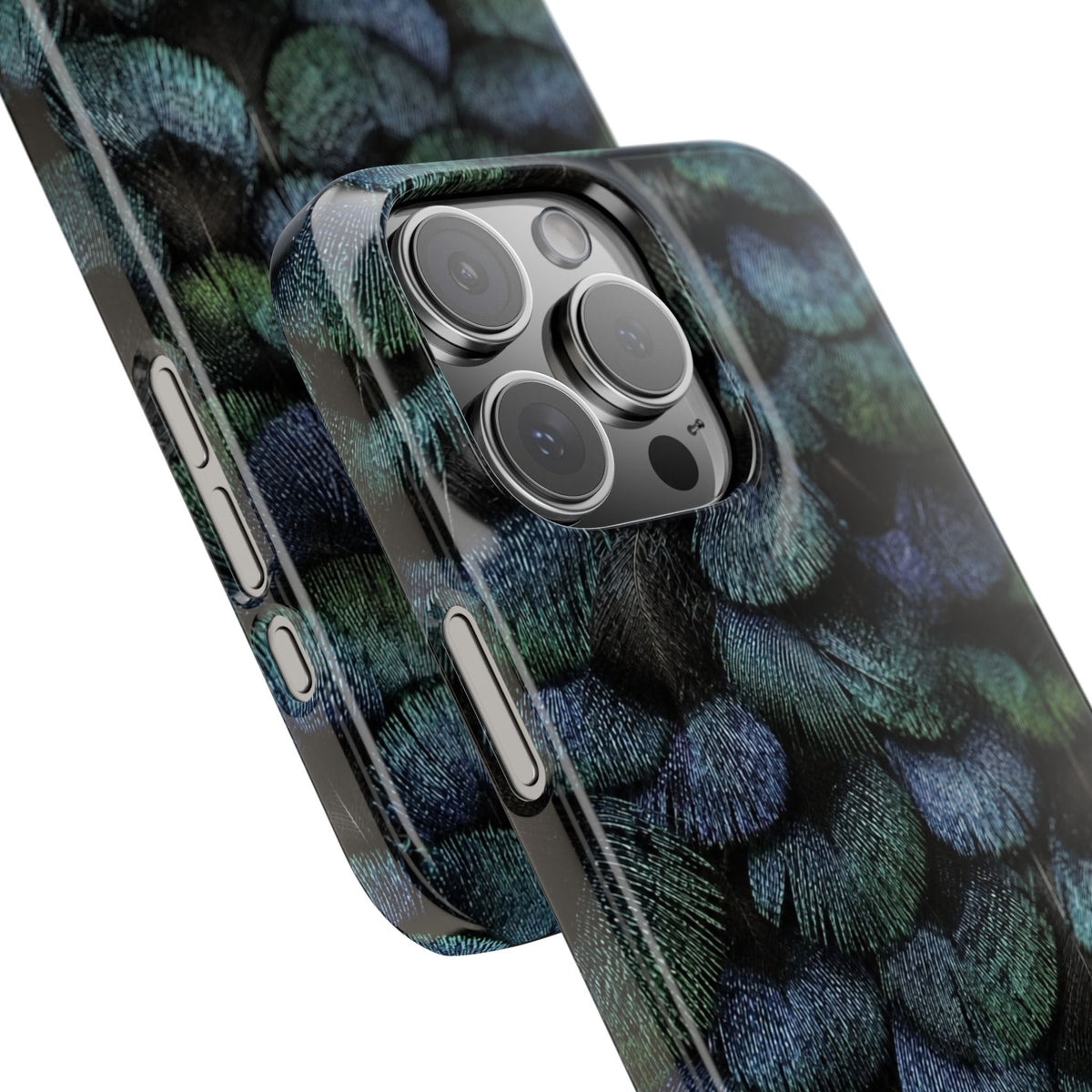 Iridescent Feather Snap Case