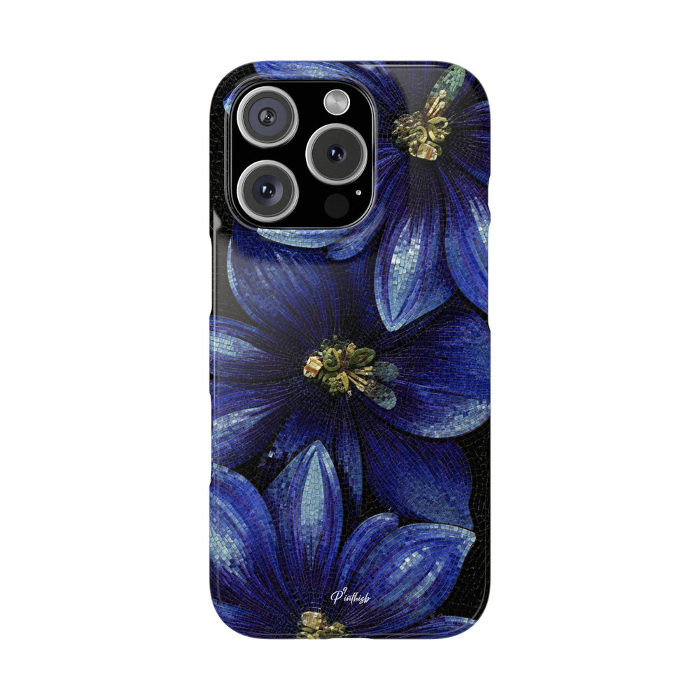 Blue Floral Snap Case