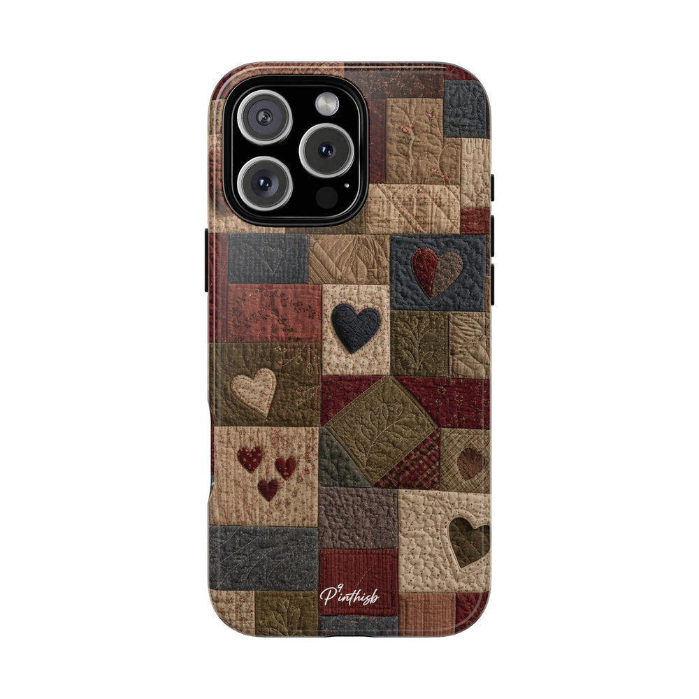 Patchwork Hearts Phone Case