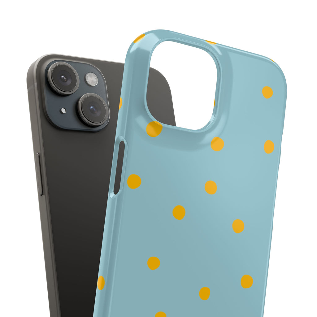 Blue & Yellow Polka Dot Snap Phone Case