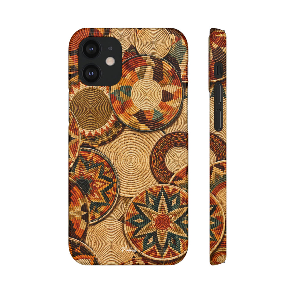 Bohemian Woven Basket Pattern Snap Case